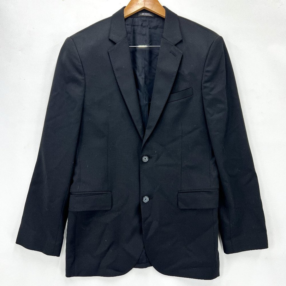 Express Men's Casual Two Button Solid Black Suit … - image 1